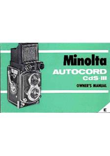 Minolta Autocord 3 manual. Camera Instructions.